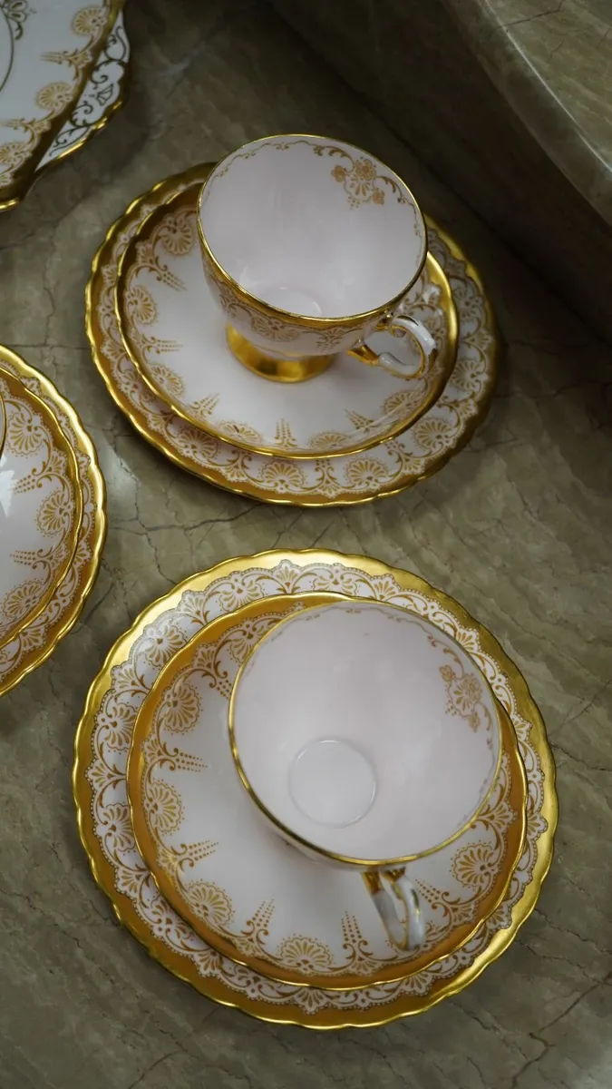 Lot of Tuscan Pink & Gold Bone China - Image 4