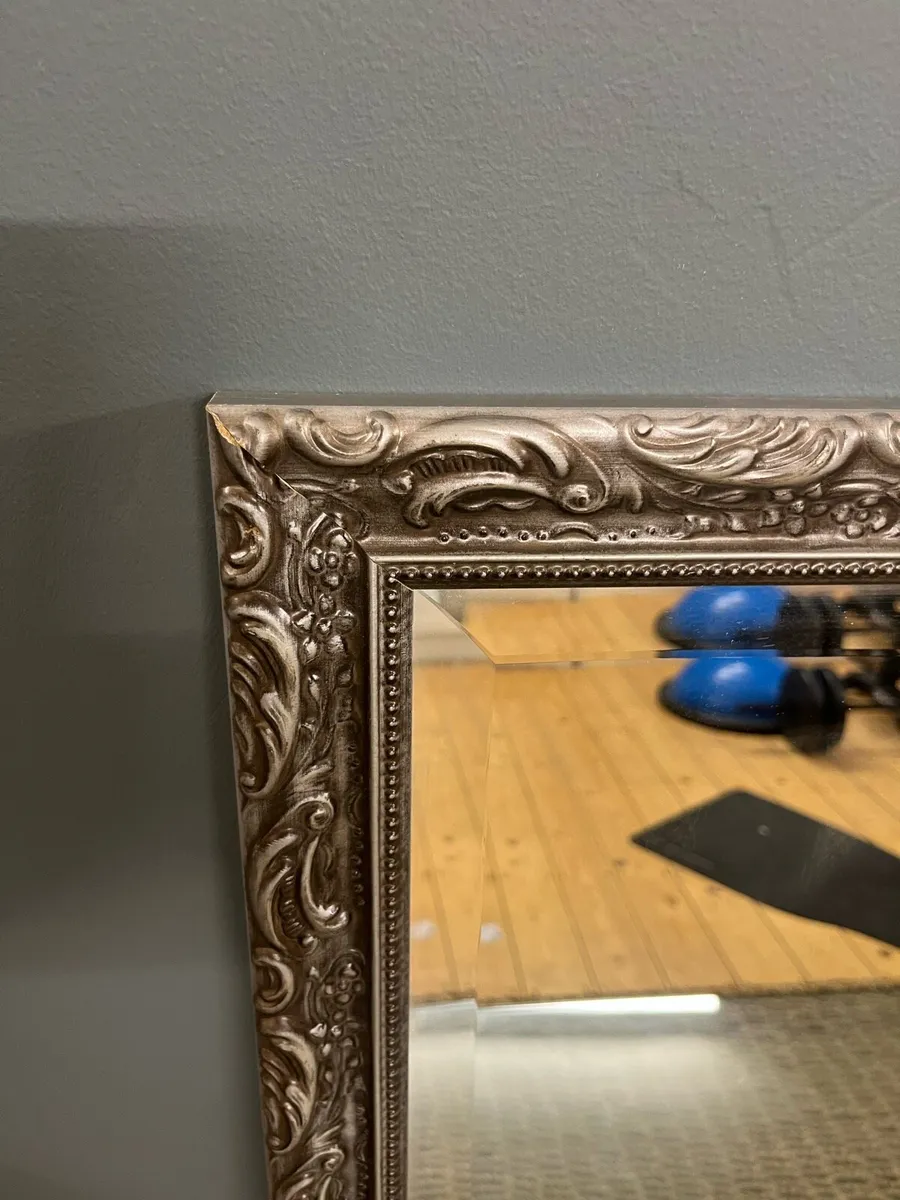 Living room silver coated wood mirror - Image 2
