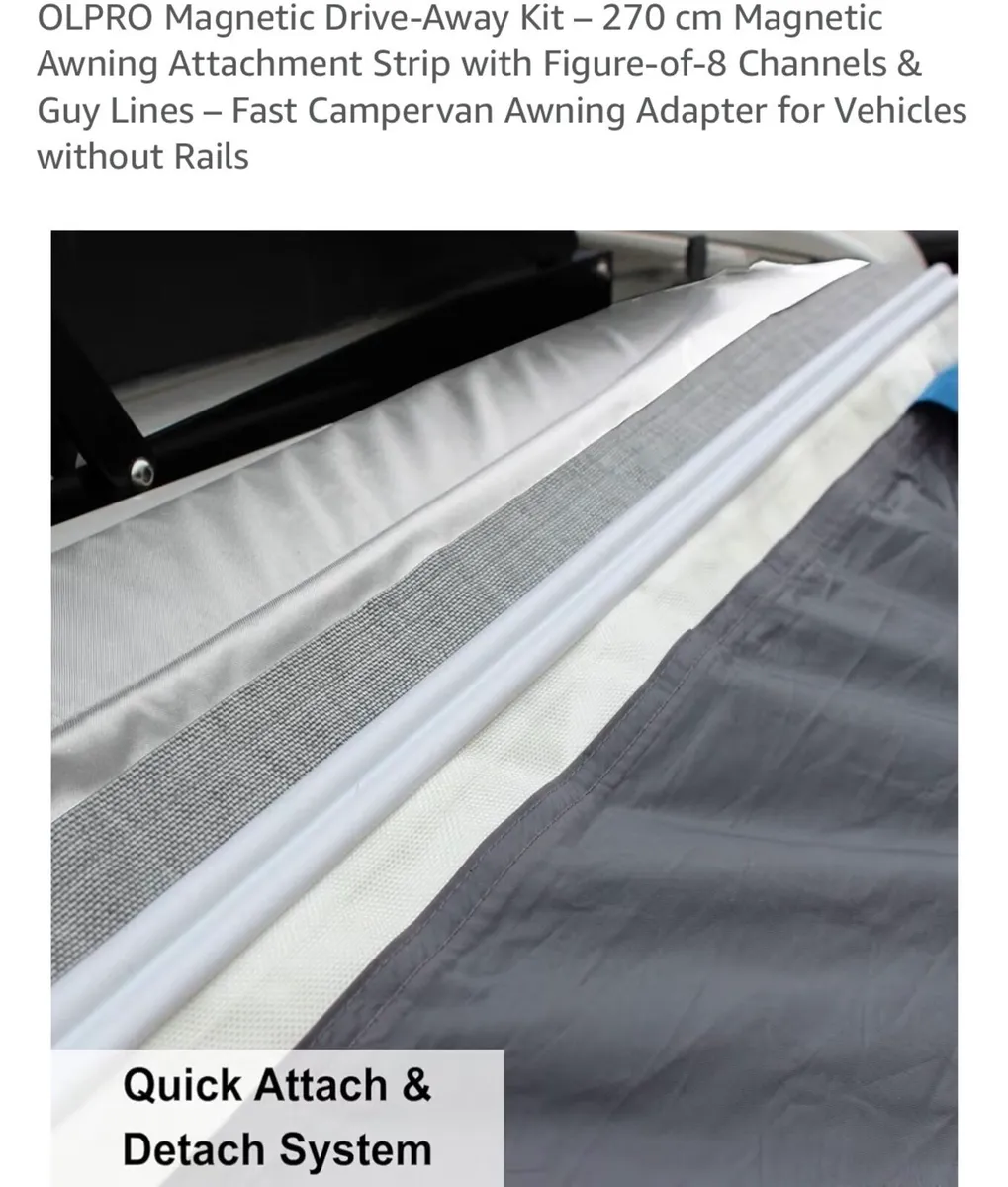 Magnetic awning rail for campervan - Image 2