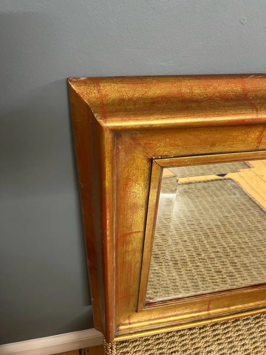 Fire Mantle Place Mirror Brushed Bronze wood deaig - Image 1