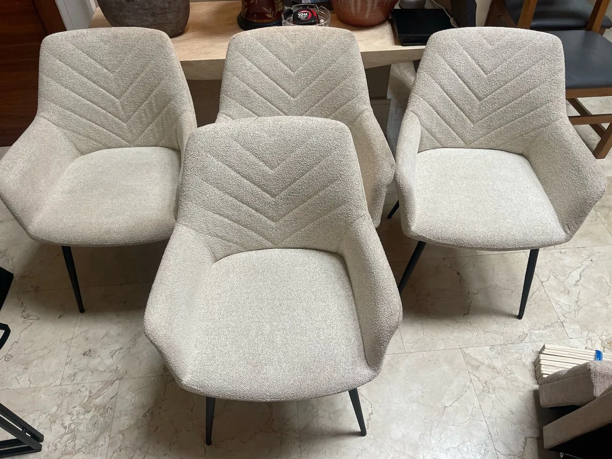 4 x High Quality Padded Kitchen Dining Chairs - Image 2