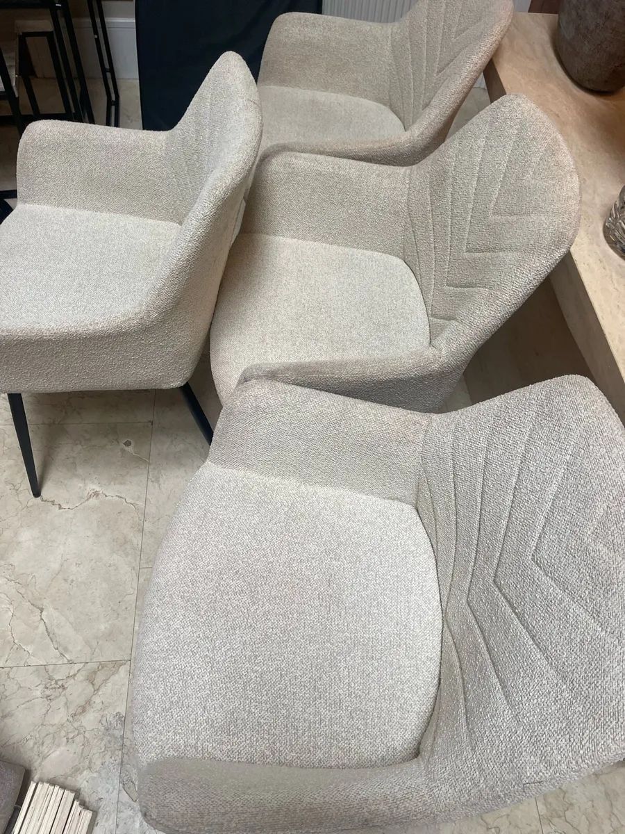 4 x High Quality Padded Kitchen Dining Chairs - Image 3