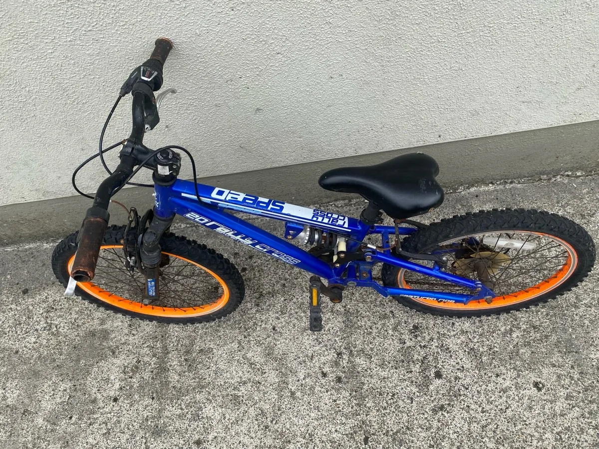 Blue & Orange Mountain Bike – Full Suspension - Image 4