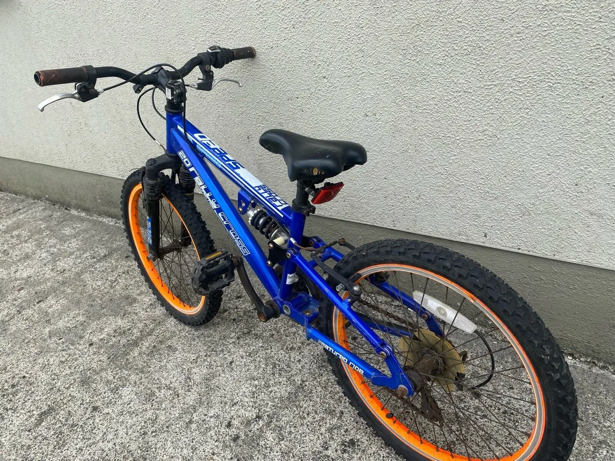 Blue & Orange Mountain Bike – Full Suspension - Image 3