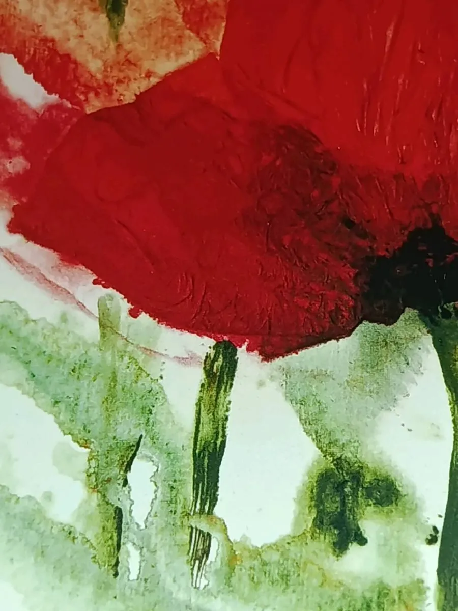 Marthe- Poppies in the Wind II aquarelle - Image 3