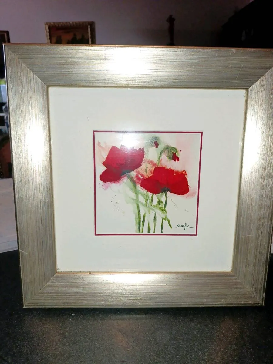 Marthe- Poppies in the Wind II aquarelle - Image 1