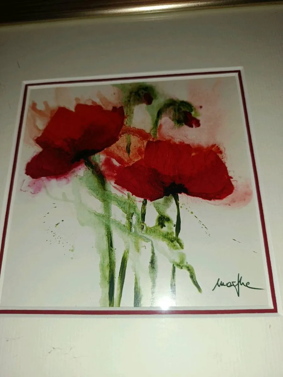 Marthe- Poppies in the Wind II aquarelle - Image 2