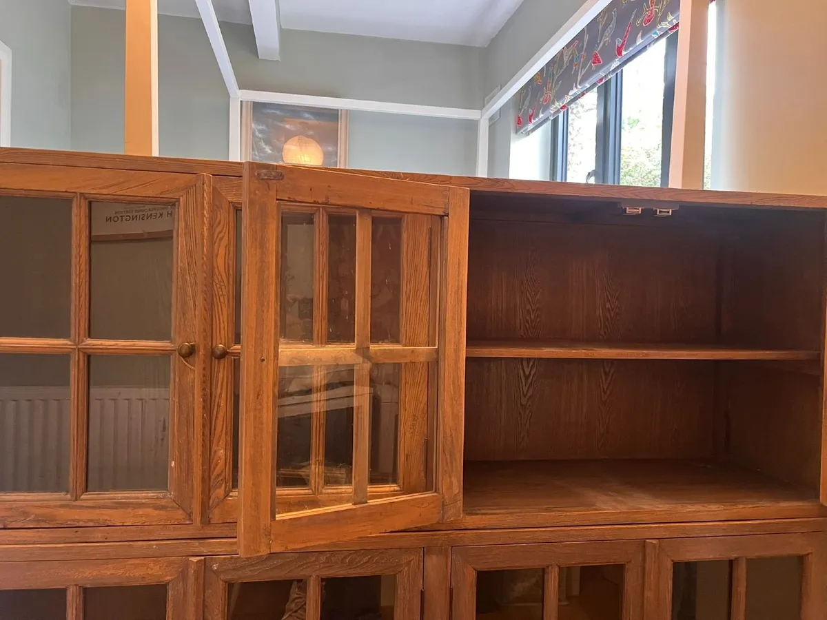 Two solid wood elm cabinets - Image 3