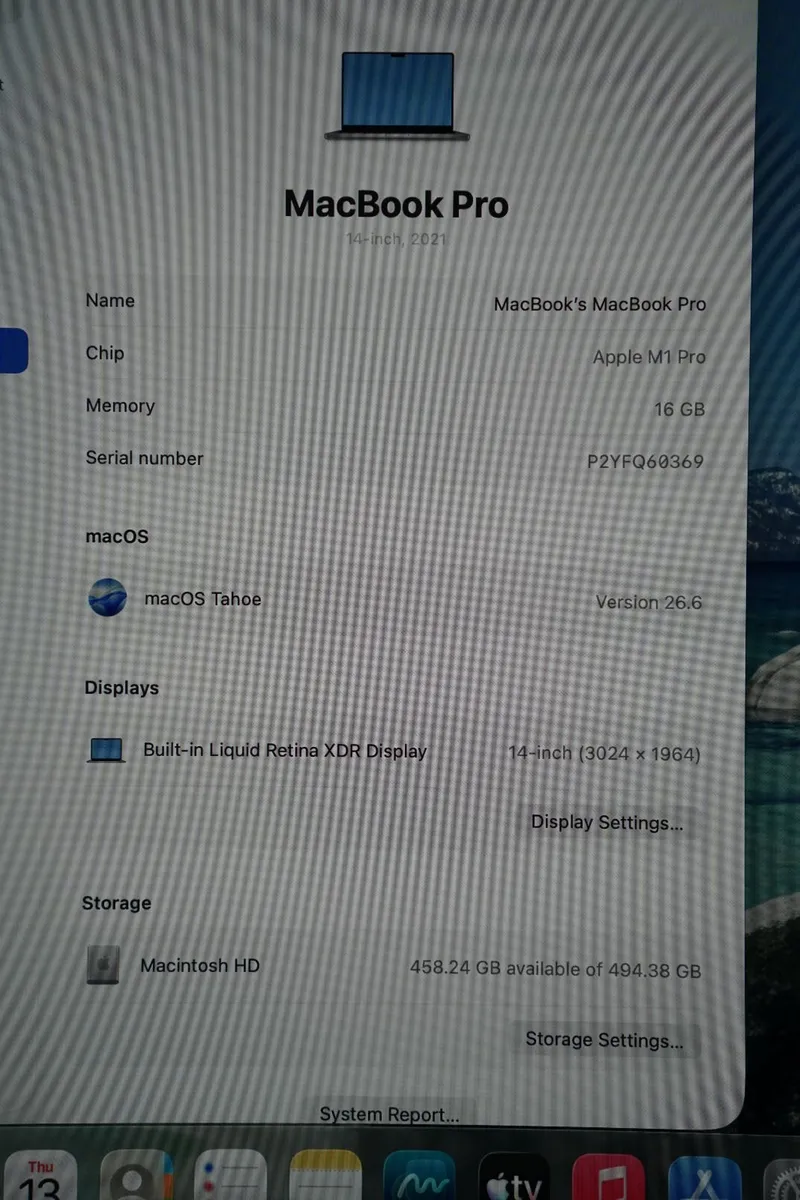 Macbook Pro 14" 2021 M1 Pro | 16GB | 512GB - Image 2