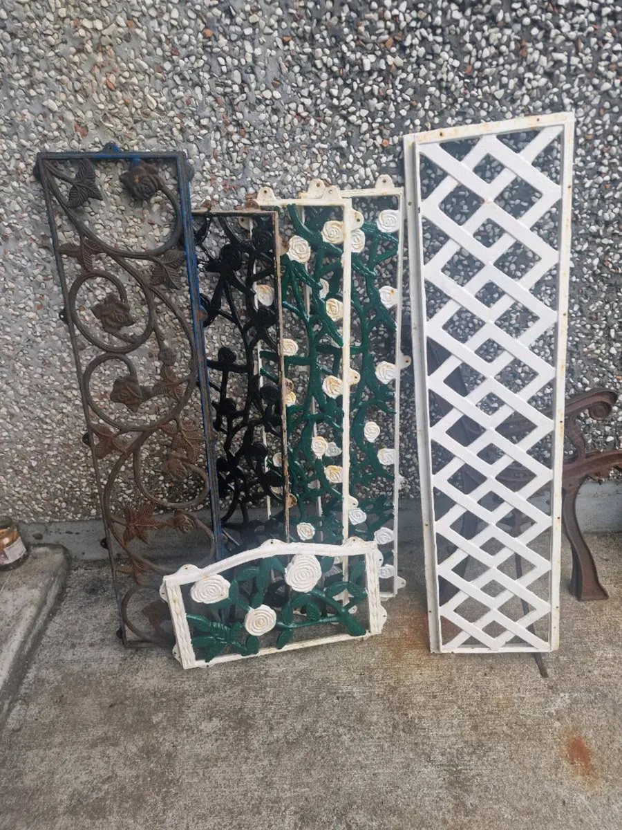 Cast iron bench back covers - Image 2