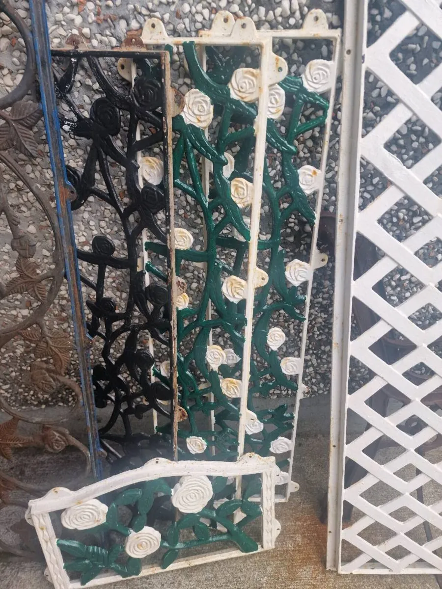 Cast iron bench back covers - Image 3