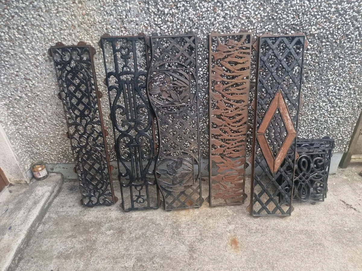 Cast iron bench back covers - Image 4