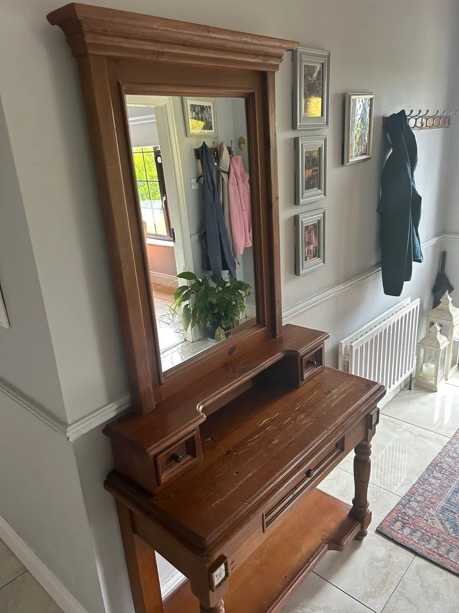 Hall table and mirror set - Image 4