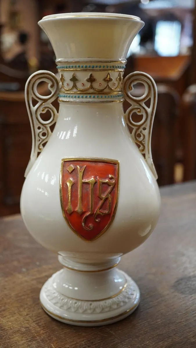 Pair of Ecclesiastical Porcelain Altar Vases - Image 3