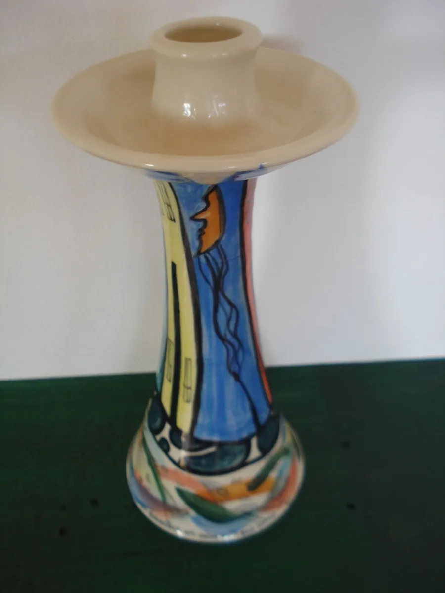 IRISH CERAMIC CANDLE STICK HOLDER. GALWAY. - Image 3