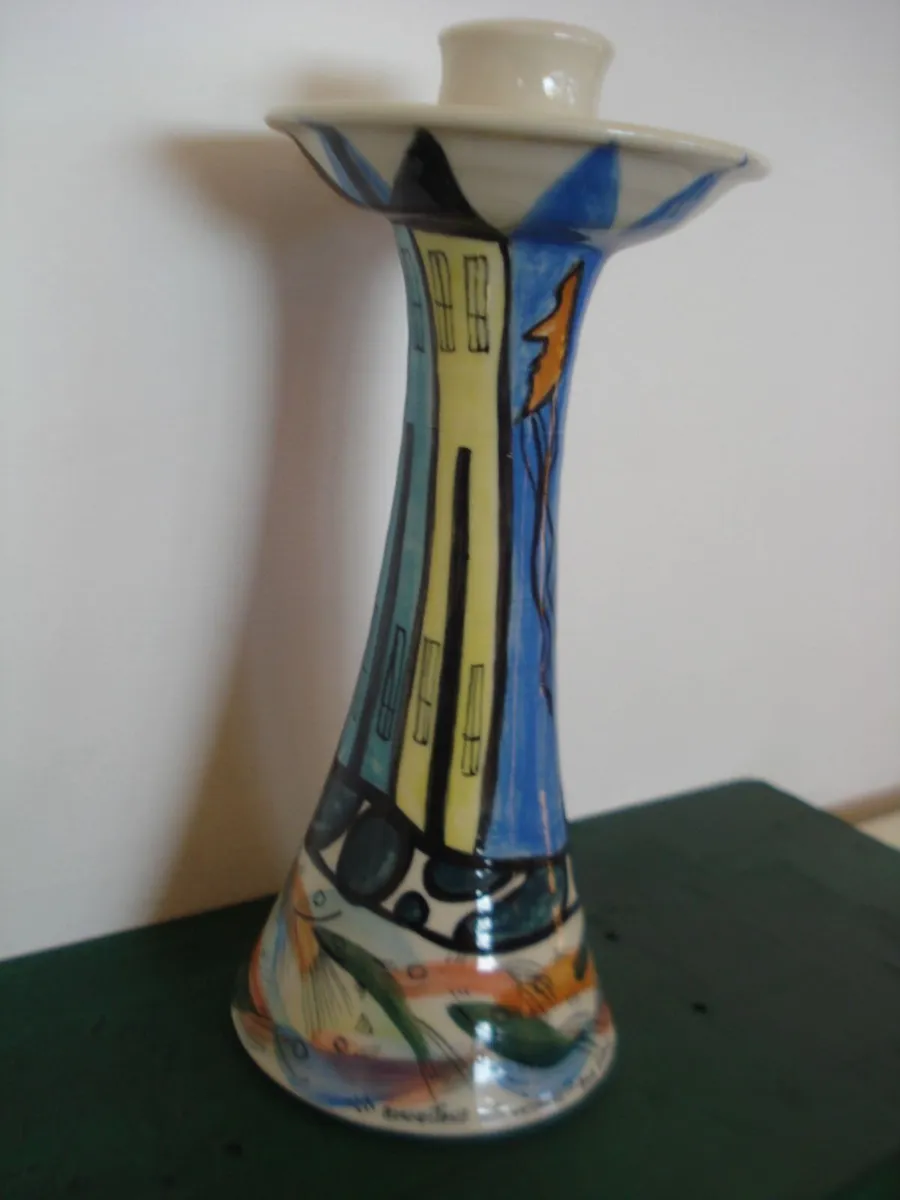 IRISH CERAMIC CANDLE STICK HOLDER. GALWAY. - Image 4