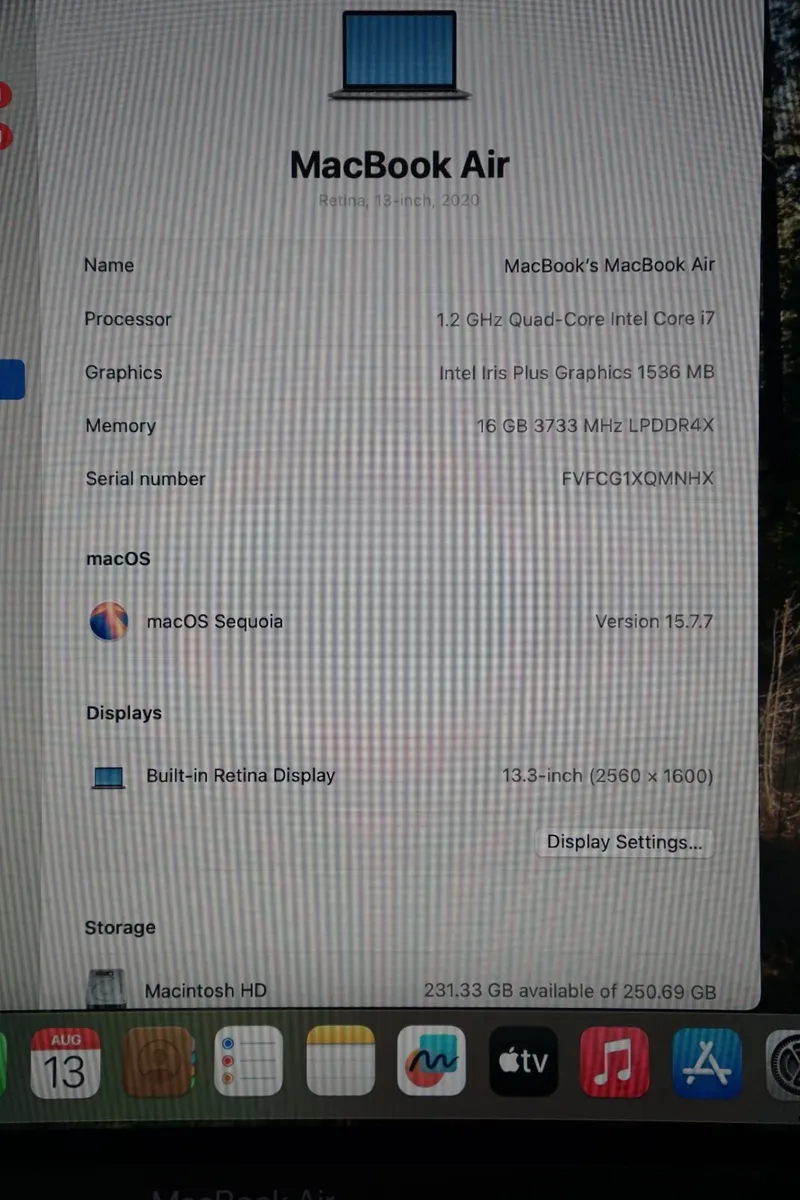 MacBook Air Retina 13" 2020 | i7 | 16GB - Image 3