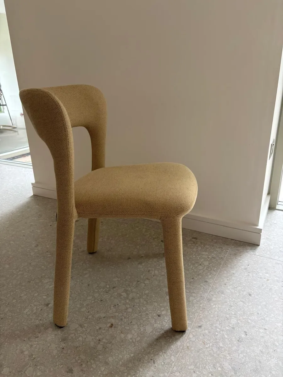 6x yellow/light mustard dining chairs - Image 3