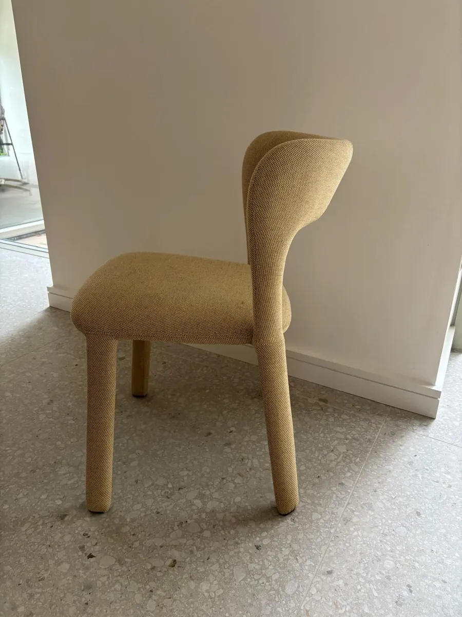 6x yellow/light mustard dining chairs - Image 2