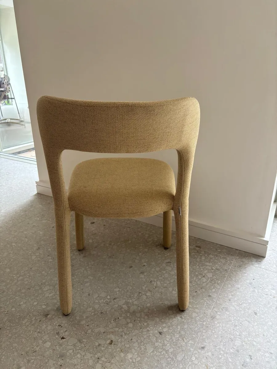 6x yellow/light mustard dining chairs - Image 4