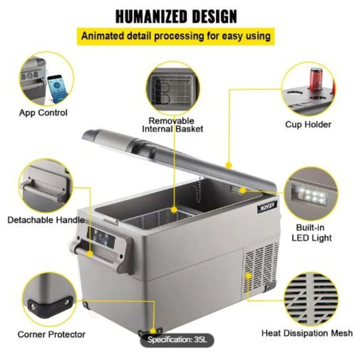 Car Refrigerator 35L Compressor Portable - Image 2