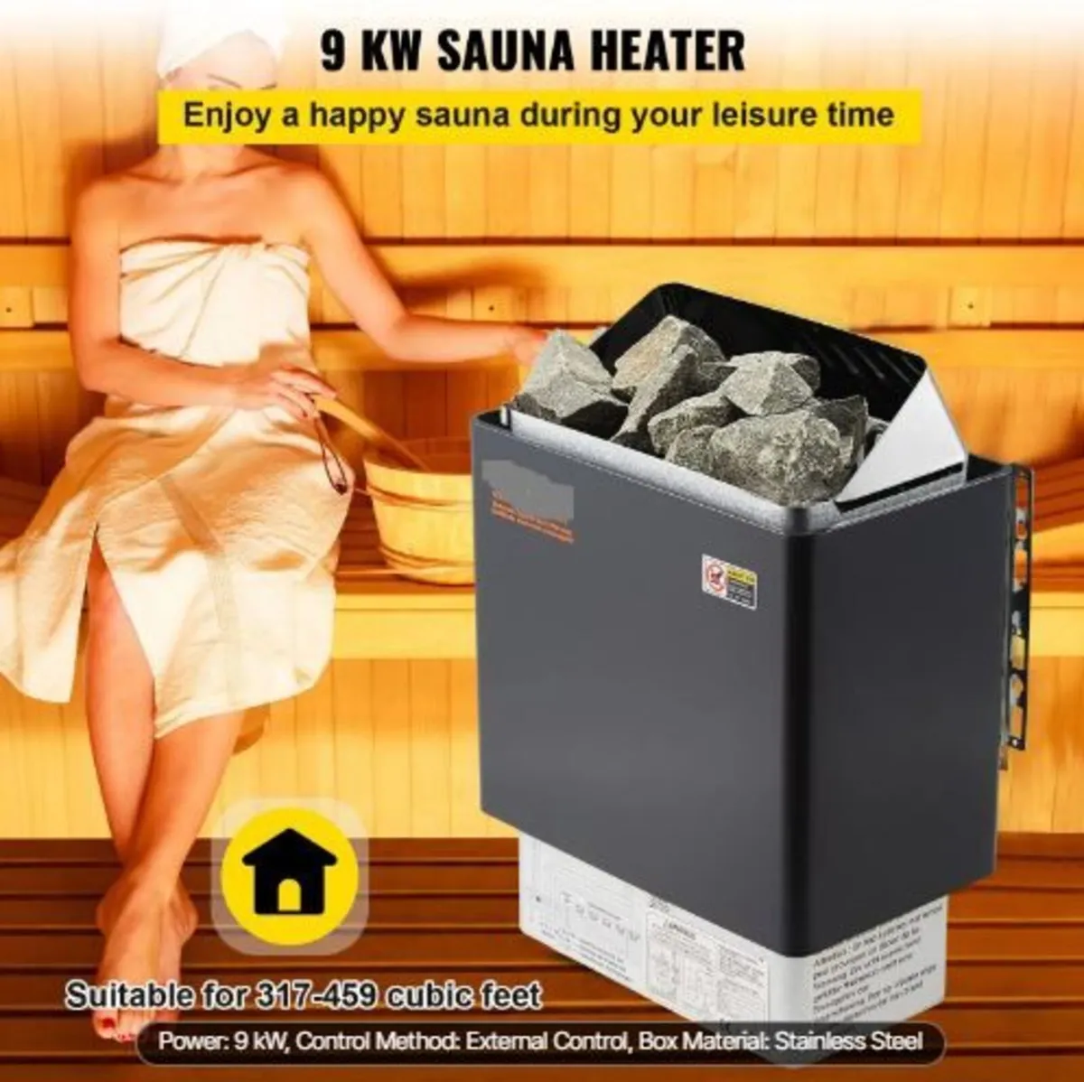 9KW Electric Dry Sauna Heater Stove - Image 3