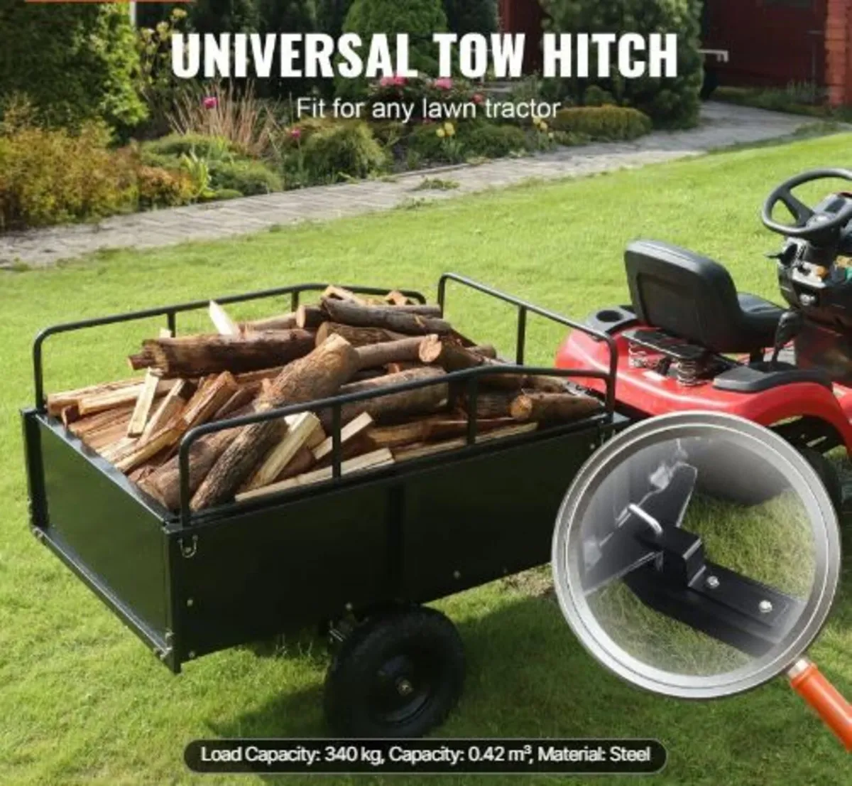 Heavy Duty ATV Trailer Steel Dump Cart - Image 2