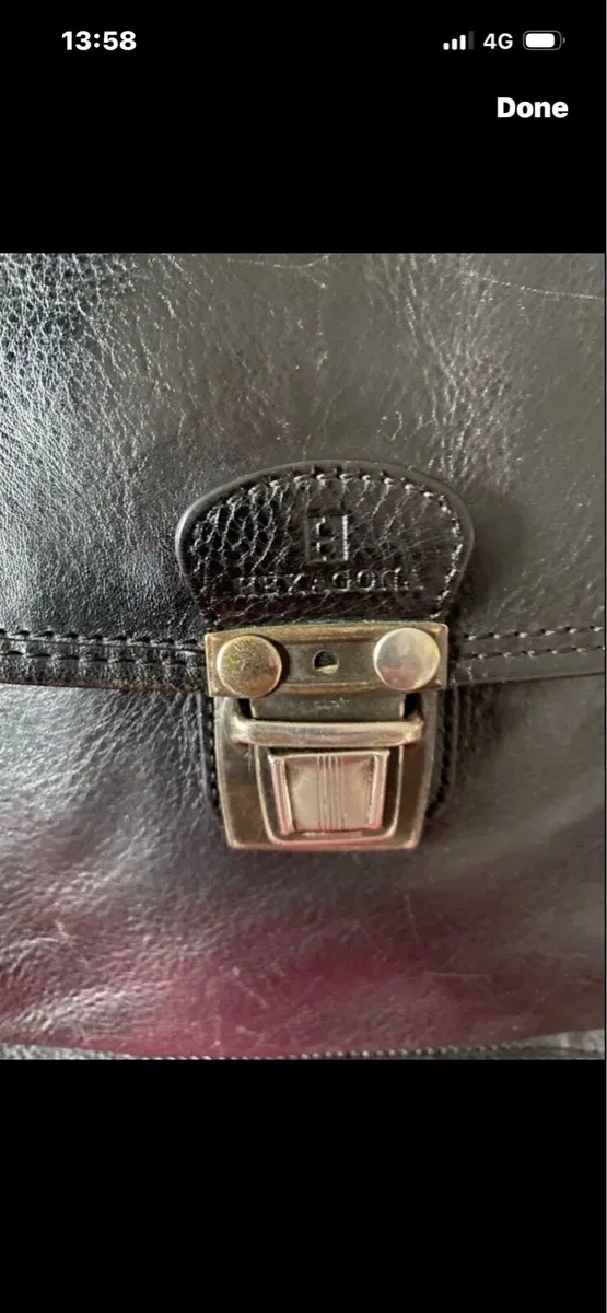 Hexagona Leather Shoulder Bag - Image 2