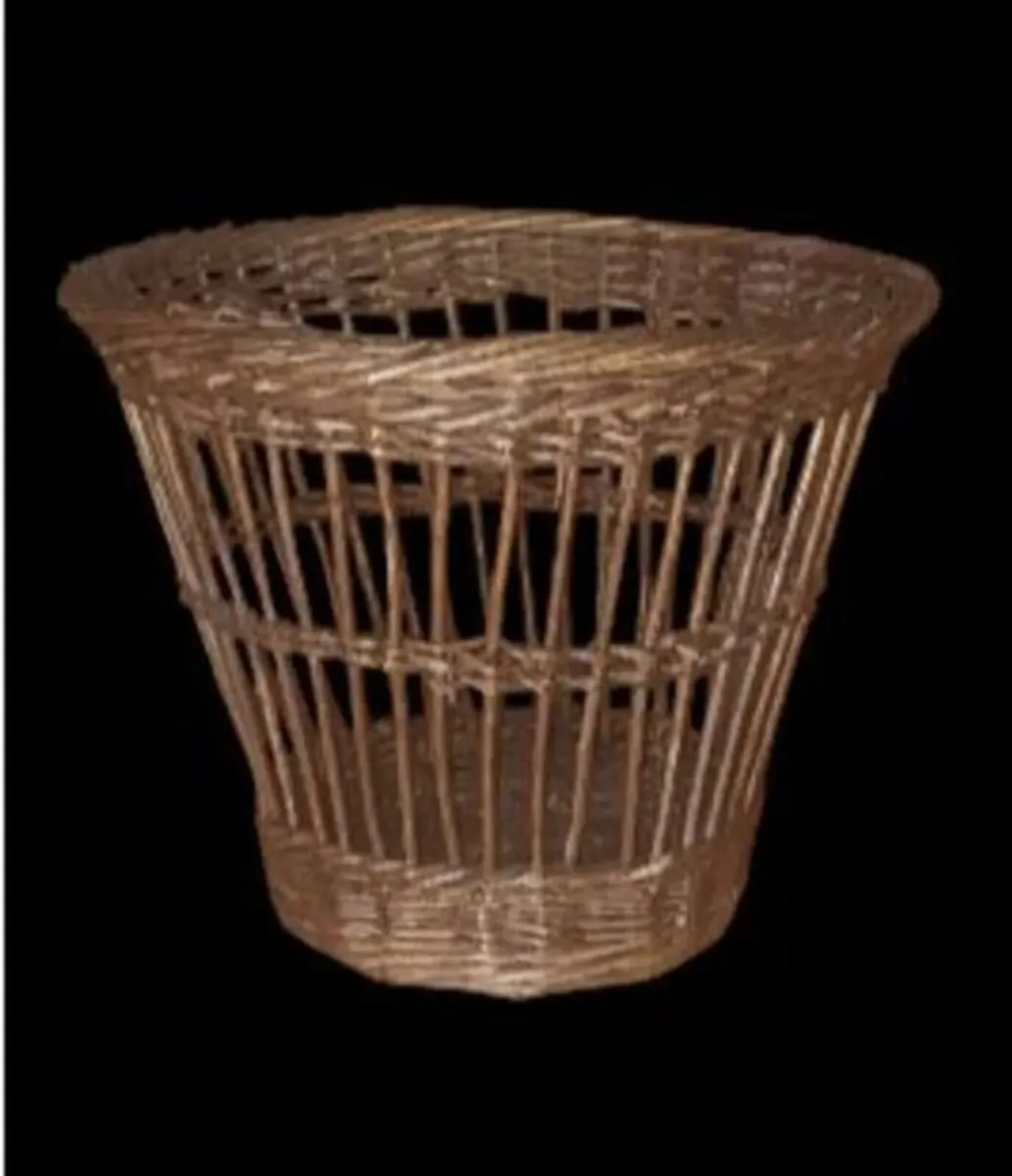 Vintage Harrods Wicker Waste Basket – Pristine - Image 1