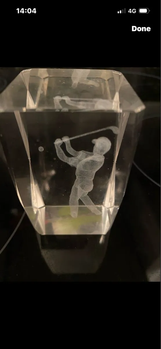 3D Laser Engraved Golfer Display - Image 1