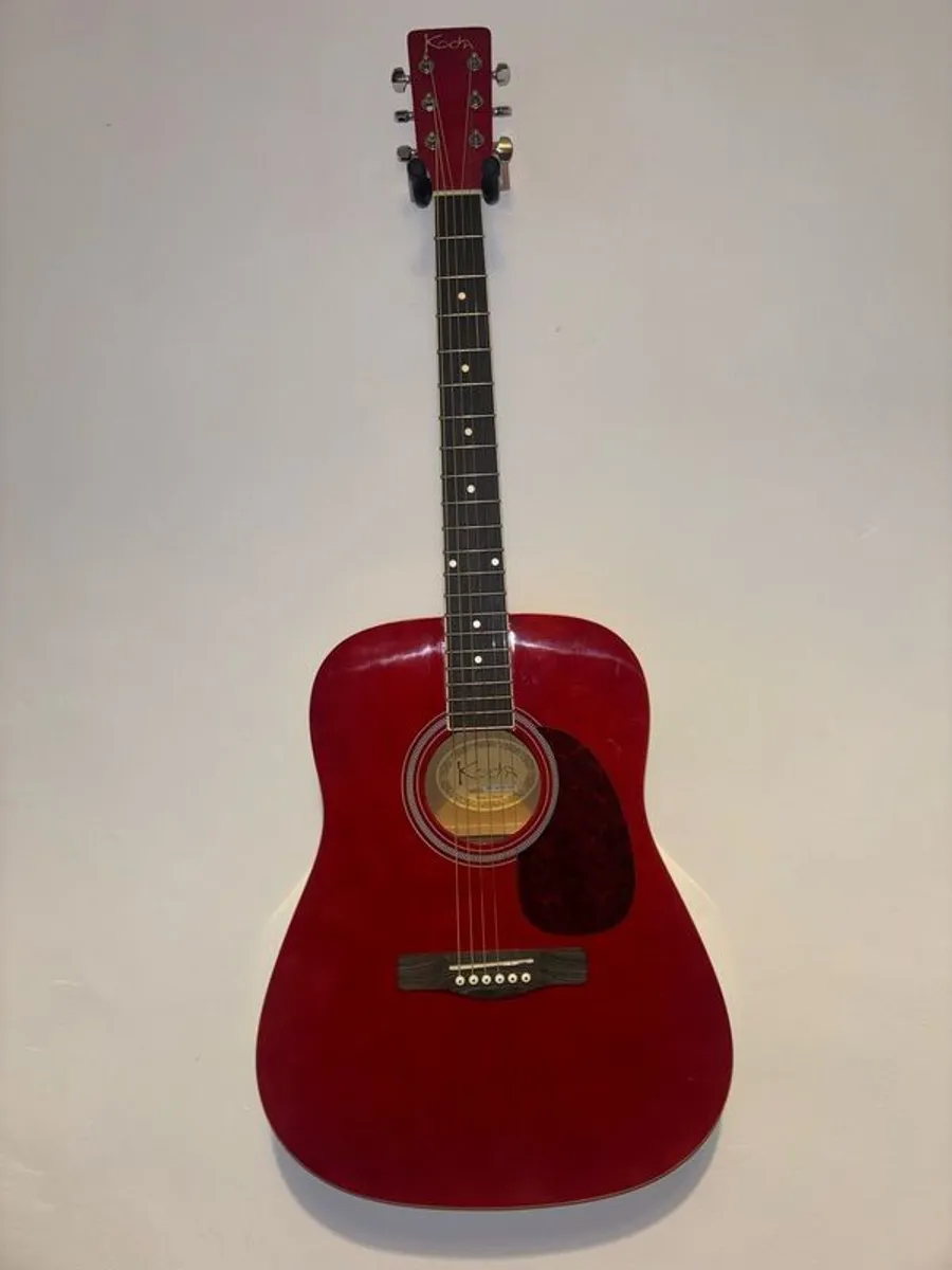 Koda Acoustic Guitar Red - Like New + Gig Bag - Image 1