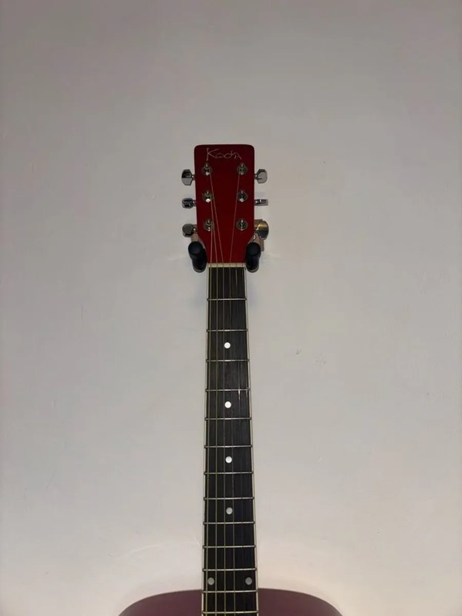 Koda Acoustic Guitar Red - Like New + Gig Bag - Image 2