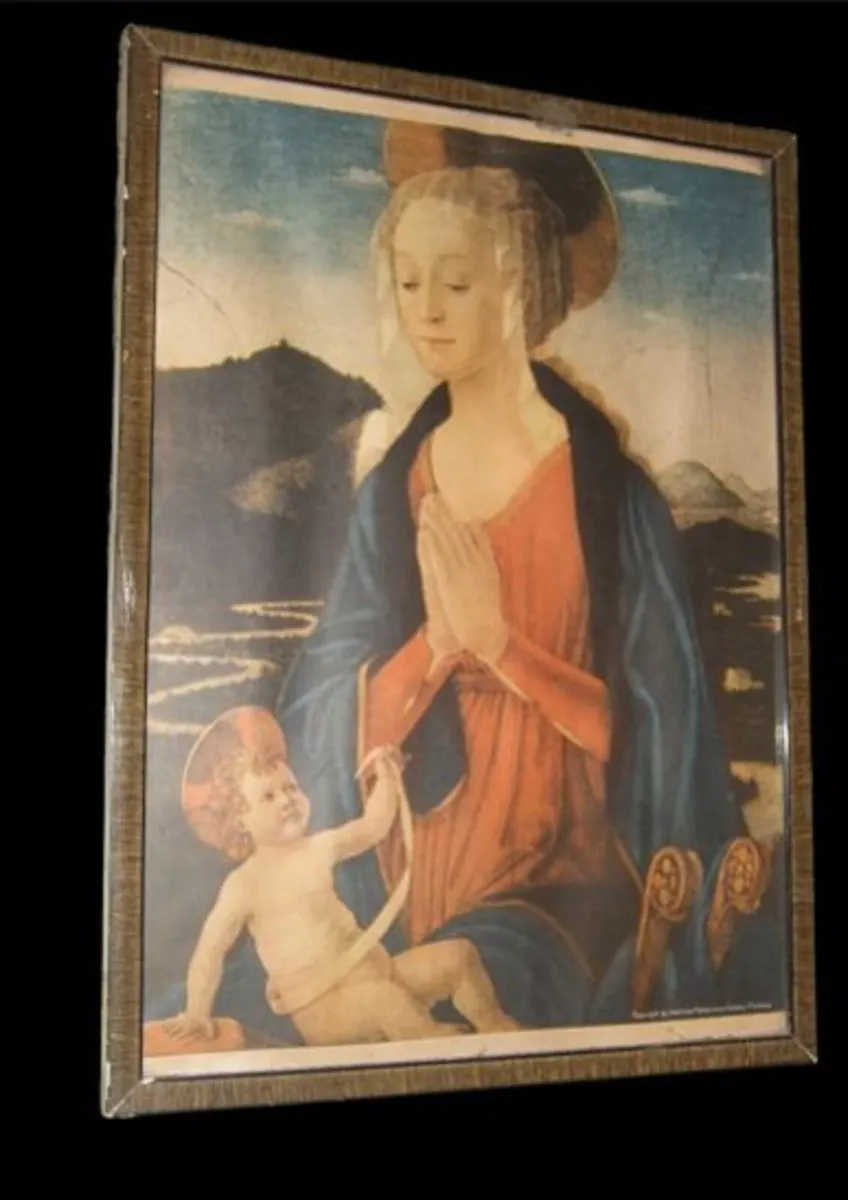 Vintage Framed Alinari Italian Art Print - Madonna - Image 2