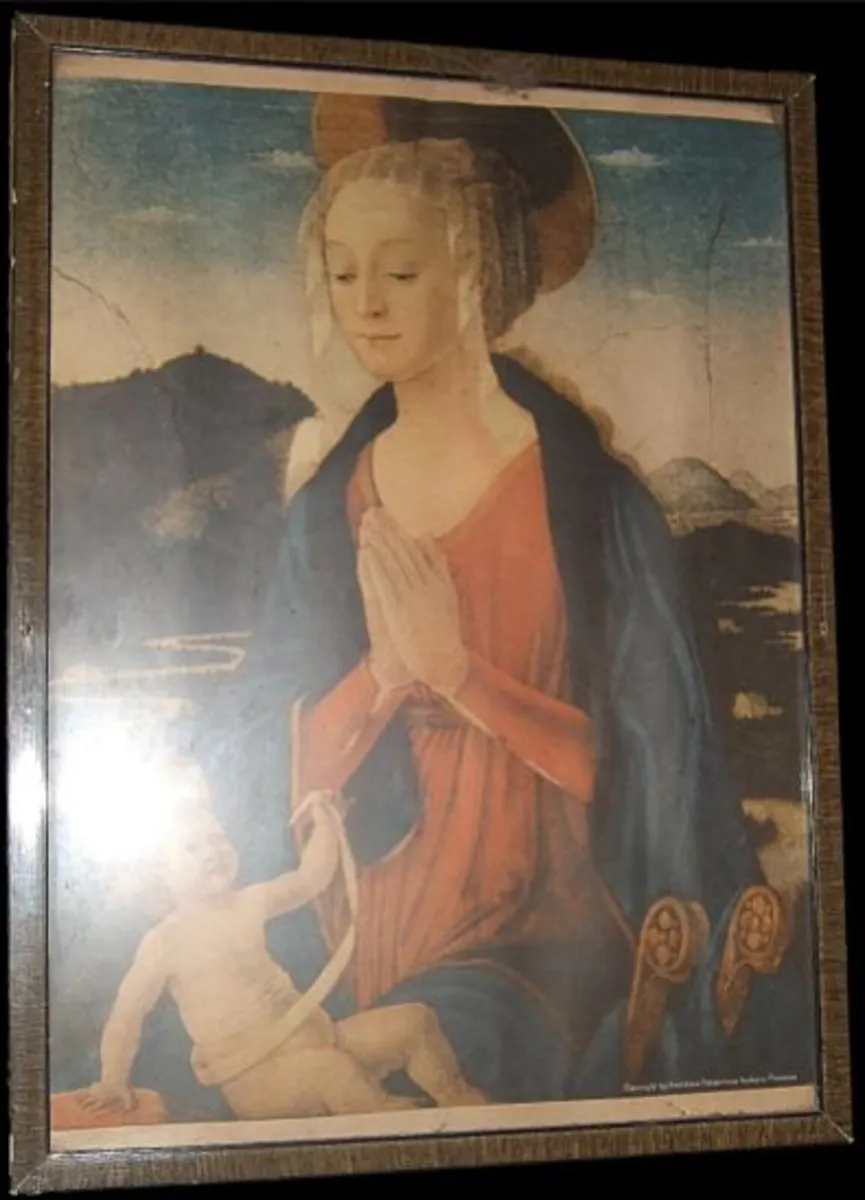 Vintage Framed Alinari Italian Art Print - Madonna - Image 3