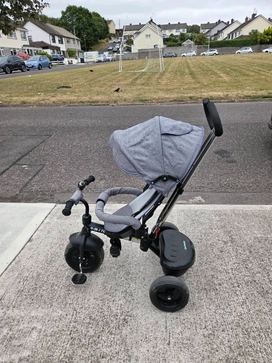 Kids tricycle 4 in 1 Grey - Image 1