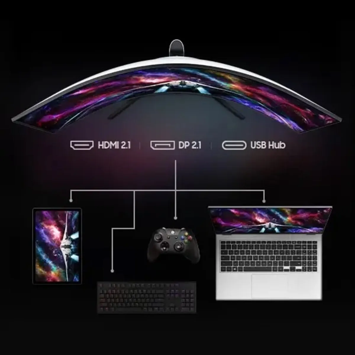 Samsung 57' Odyssey Neo G95NC Gaming Monitor - Image 4