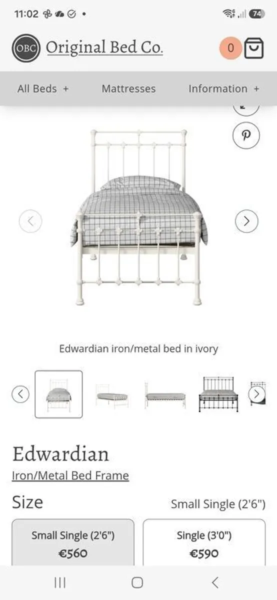 Pair of Original Bed Company Edwardian Iron Beds - Image 3