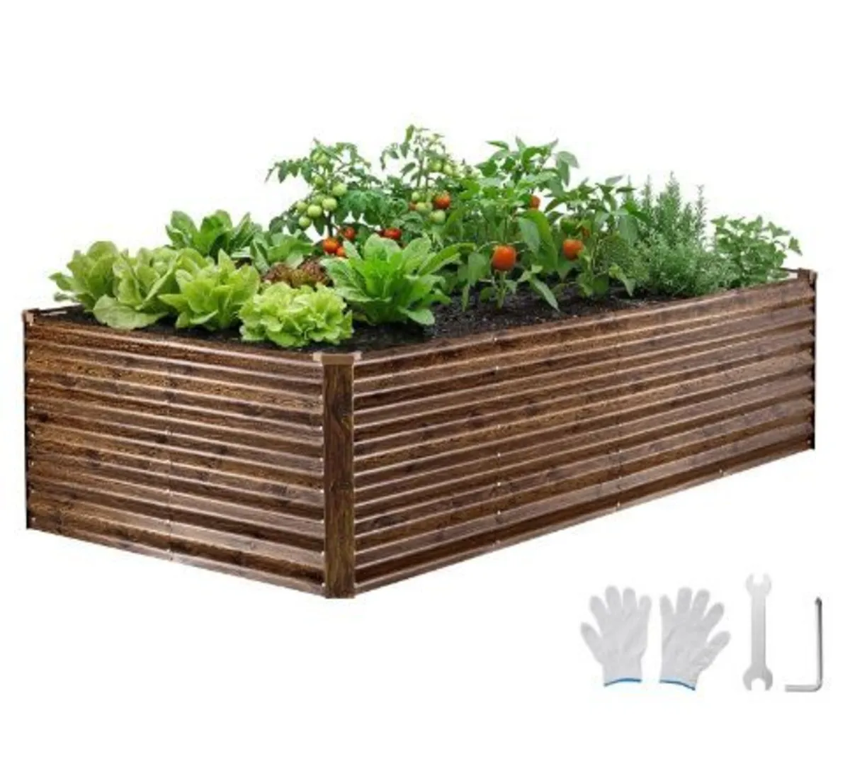 Galvanized Raised Garden Bed, 240 x 120 x 62 cm - Image 1
