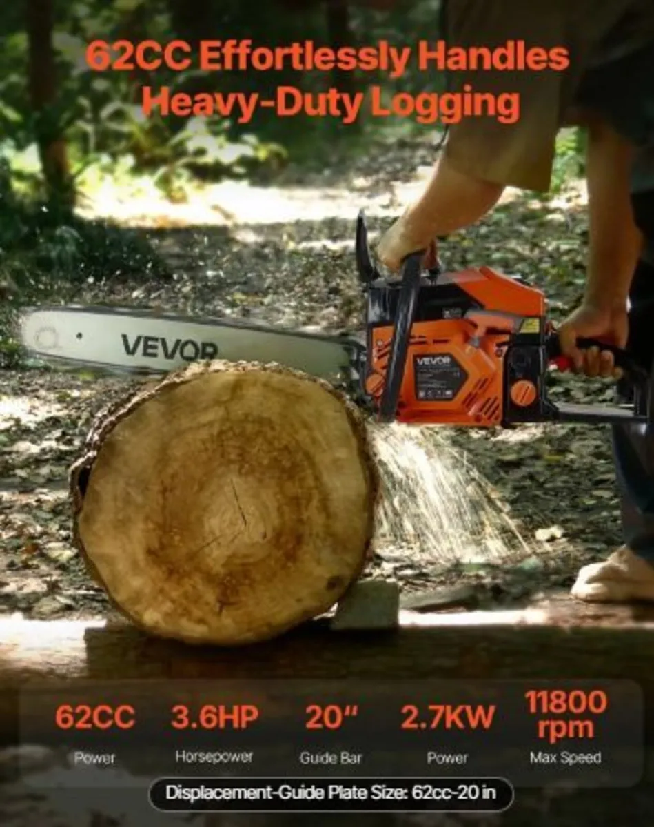 62 cc Gas Chainsaw, 20 inch - Image 2