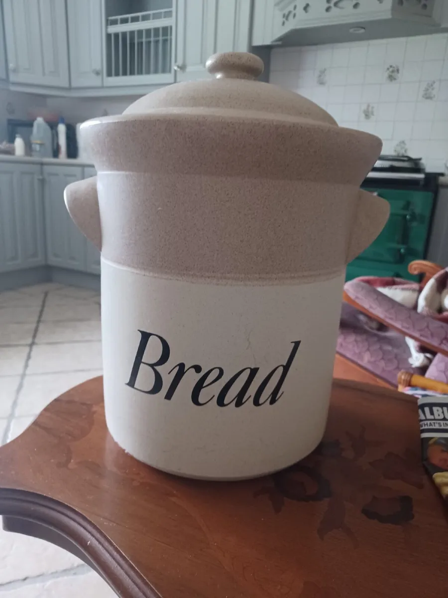 Large Ceramic Bread Crock