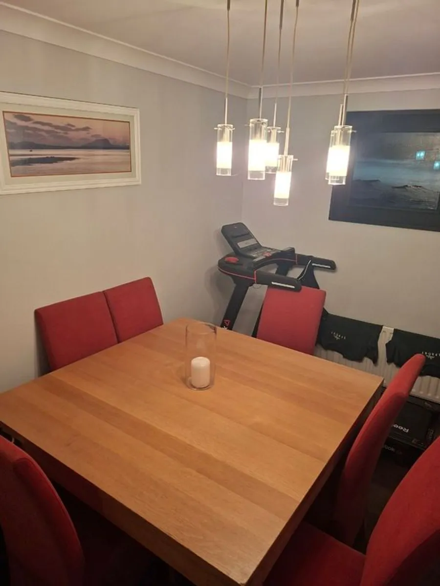 Solid Oak Dining table and 8 chairs - Image 3