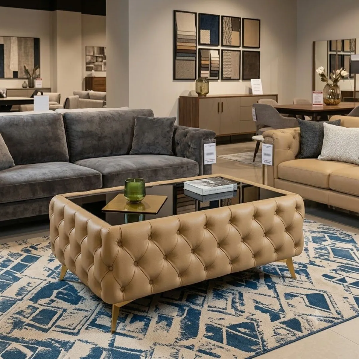 Chesterfield Coffee Table Rectangle 83x63x45 - Image 2