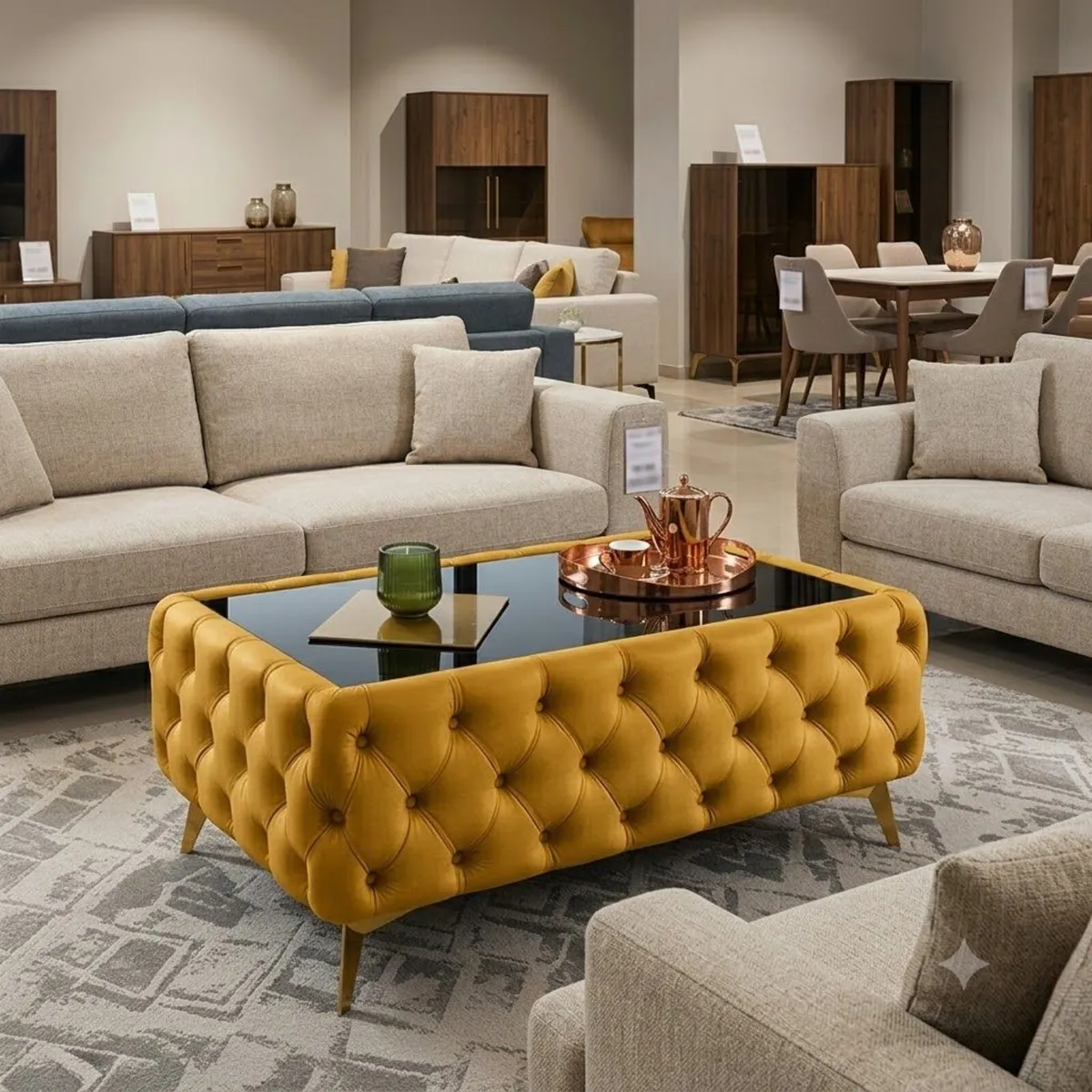 Chesterfield Coffee Table Rectangle 83x63x45 - Image 3