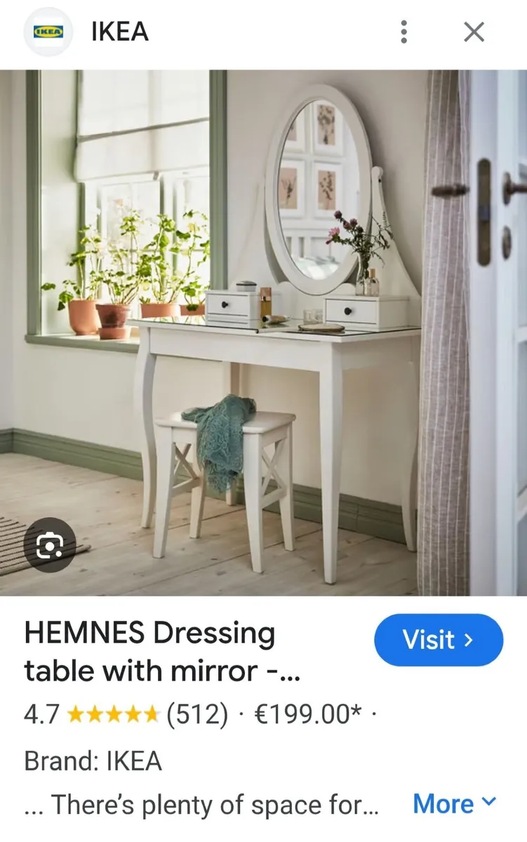 Dressing table & stool - 'Hemnes' from IKEA - Image 1