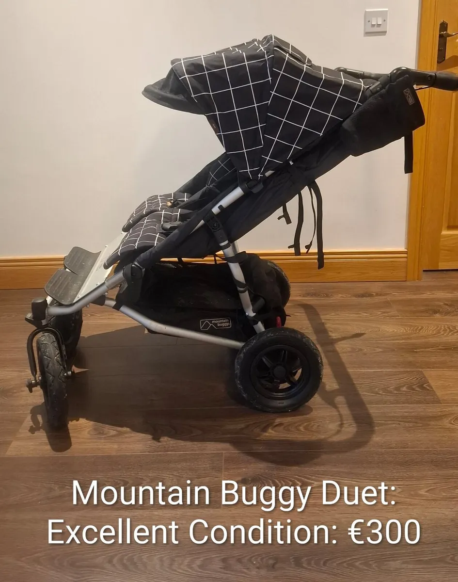 Tutti 3in1 cotbed, single &Double Mountain Buggy - Image 2