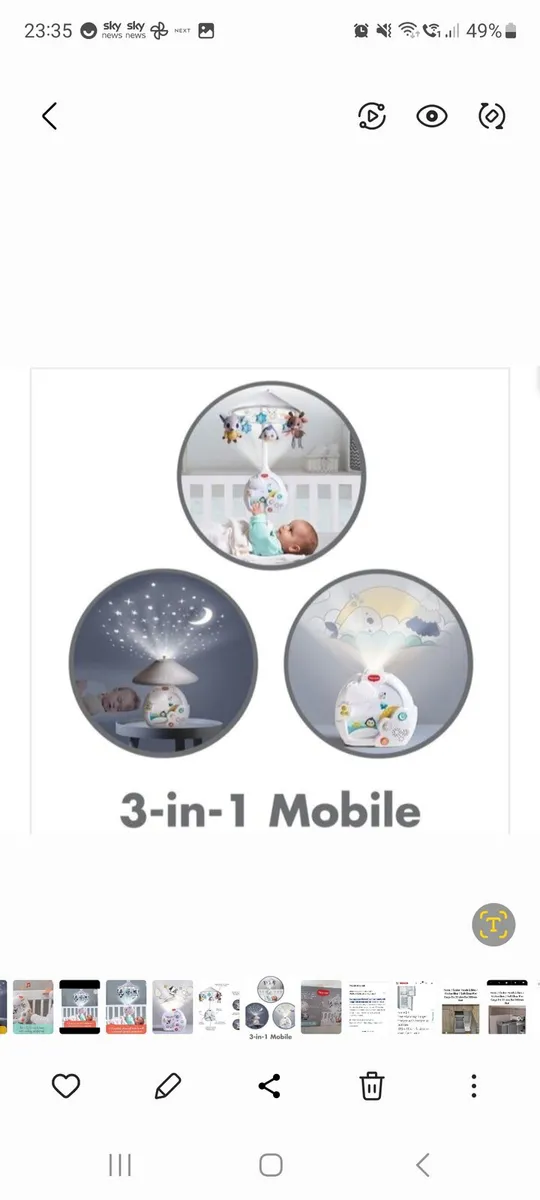 Tiny Love Magical Night 3in1 Mobile Cot Projector - Image 3
