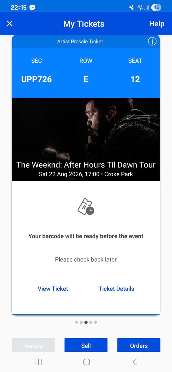 Weeknd Ticket