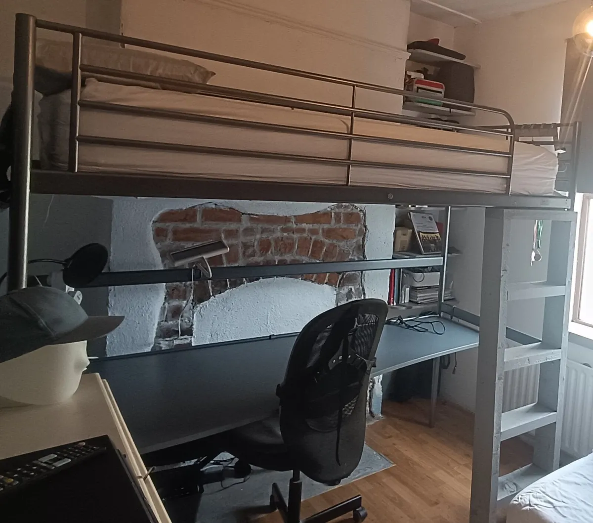 SVARTA loft bed IKEA with desk - Image 1