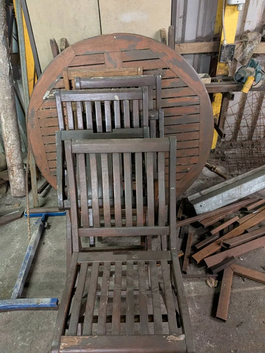 Garden table and chairs