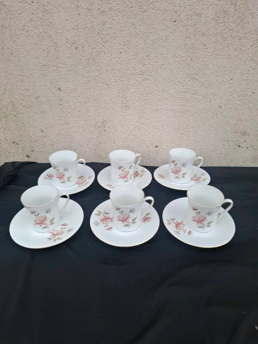 6 china tea cups and saucers postage possible